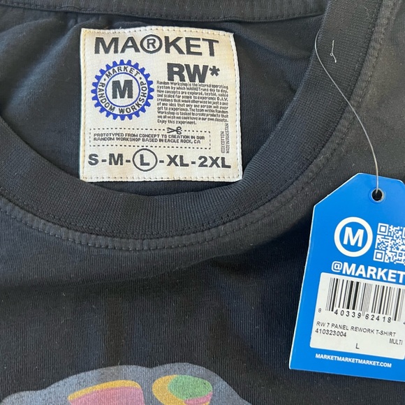 Market Reworked 6 Panel T-shirt size LG - Picture 4 of 10